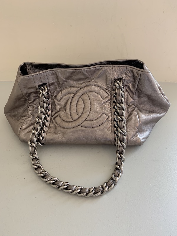 Chanel Pewter Front Handle