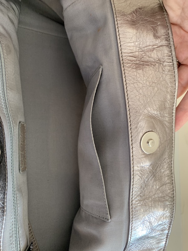 Chanel Pewter Slip Pocket