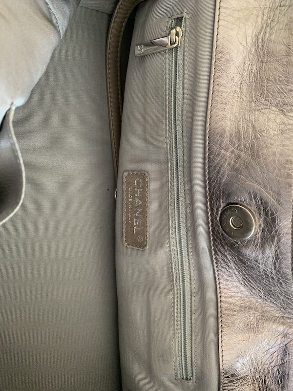 Chanel Pewter Zip Pocket